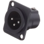 Gniazdo XLR Amphenol AC3MDL black 3pin męskie -72284