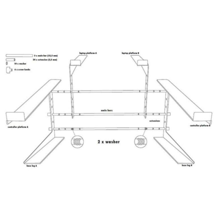 Statyw pod laptopa, kontroler Stand4me LT PRO-73920