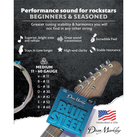 Str.Dean Markley Blue Steel 11-60 El.Guitar 7-str -74114