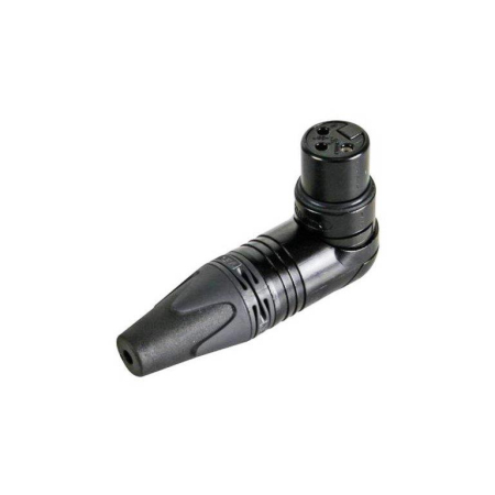 XLR Neutrik NC3FRX-BAG żeński kątowy czarny-74229