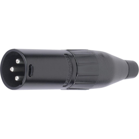 XLR Amphenol AC3MIB Blk 3-pin męski bez lutowania-74603