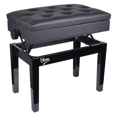 Ława V-TONE 2 BK ze schowkiem do pianina czarna-74925