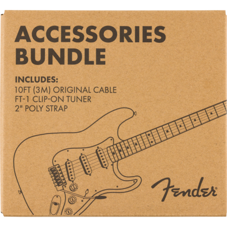 Fender Accessories Bundle Pack-Cable, Tuner, Strap-75269