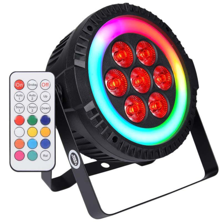 Reflektor LIGHT4ME RINGO PAR sceniczny z pierścień-76269