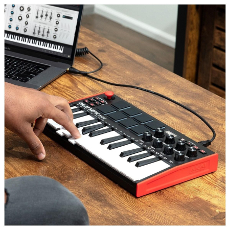 Akai MPK mini MK3 RED - klawiatura sterująca 25   -76819