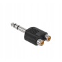 Redukcja adapter Jack 6,3 - Gniazdo 2xRCA ZLA0300-76821
