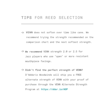 Stroik D'addario VENN do saksofonu altowego 3,5-76909