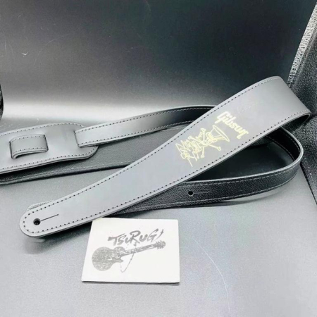 Pas Gibson Slash Premium Leather Guitar Strap Gold-77578