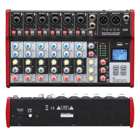 Mikser Novox M8 MkII analogowy BT,MP3,USB,DSP,REC-79619