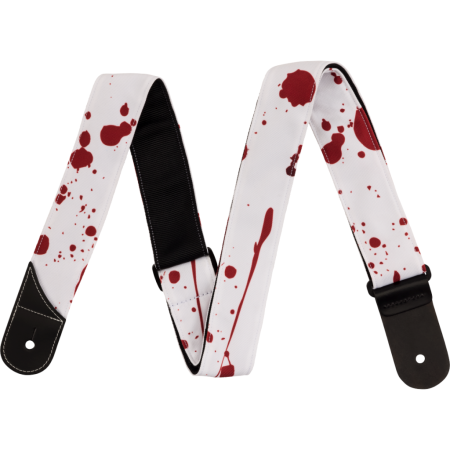 Pasek do gitary Jackson Splatter Strap White& Red2-80119