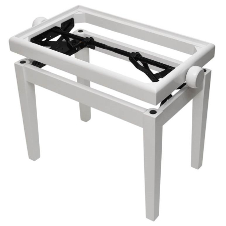 Ława do pianina PB-9A biała połysk siedzisko welur-81861