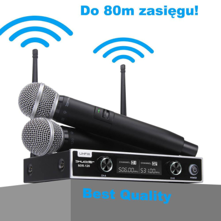 Mikrofon Shudder SDR1202 bezprzewodowy 2 do ręki-83611