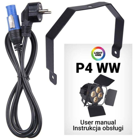 Reflektor sceniczny LIGHT4ME P4 LED PAR ciepły wht-84054
