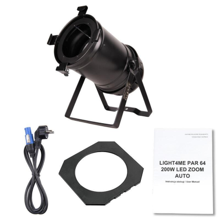 Reflektor sceniczny LIGHT4ME PAR 64 200W LED ZOOM-84124