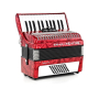 Akordeon Weltmeister Perle 26/48/II/3 Red 48B Kpl.-84318