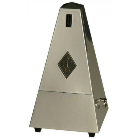 Metronom Wittner Piramida z dzwonkiem Srebrny -84707