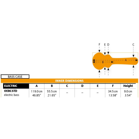 Futerał do gitary Ortega Economy Series E-Bass-84833