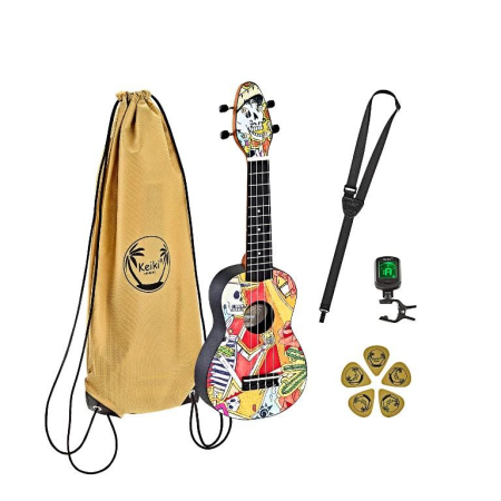 Ukulele Ortega KEIKI K2 "El Muerto" Soprano Set-85040