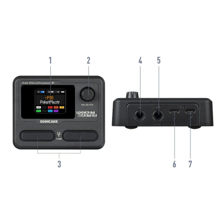 SONICAKE QME-10BK Pocket Master multiefekt-87004