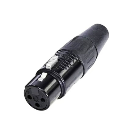XLR Rean by Neutrik RC3F-B 3-pin żeński pozłacany-87104