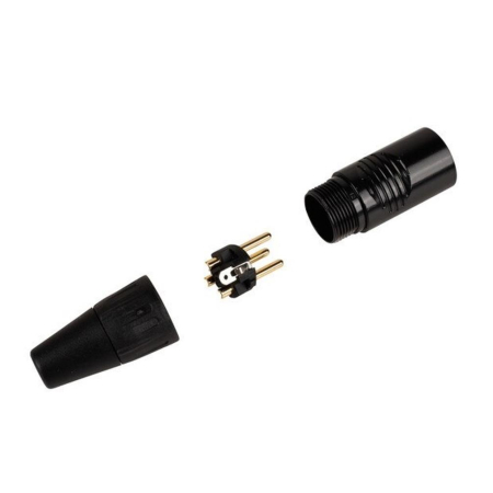 XLR Rean by Neutrik RC3M-B-D 3-pin męski pozłacany-87107