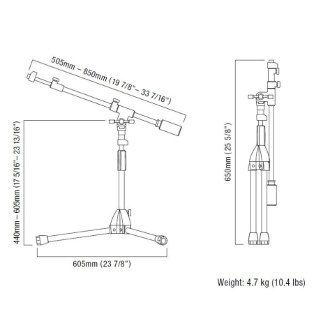 Statyw mikrofonowy TAMA MS736LBK Iron Works-87133