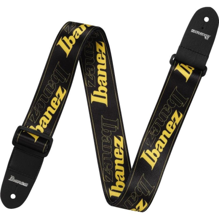Pasek do gitary Ibanez GSD50-YE Logo Blk/Yellow-87493