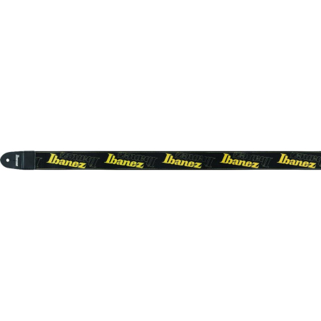 Pasek do gitary Ibanez GSD50-YE Logo Blk/Yellow-87494
