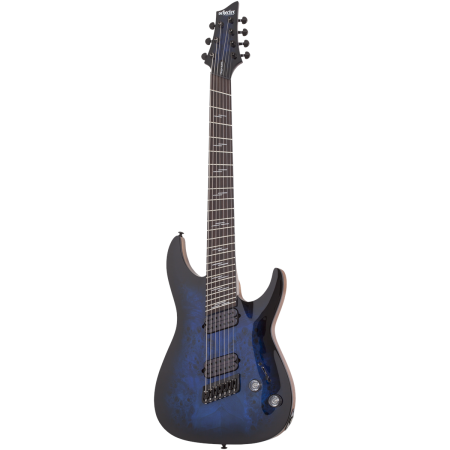 Schecter Omen Elite 7 Multiscale See ThruBlueBurst-87645