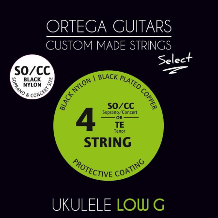 Str.Ortega Soprano/Concert Low-G black nylon-87943