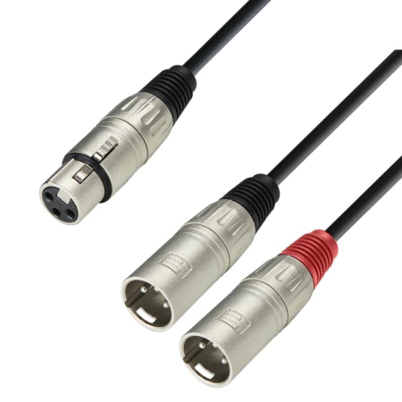 Kabel XLR Ż- 2xXLR M 6m Adam Hall 3 STAR YFMM 0600-89535